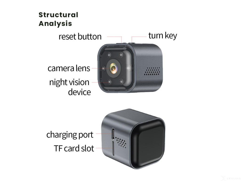 Lexuma XCAM Nano — 1080P Full HD mini security camera, lifestyle 1 view