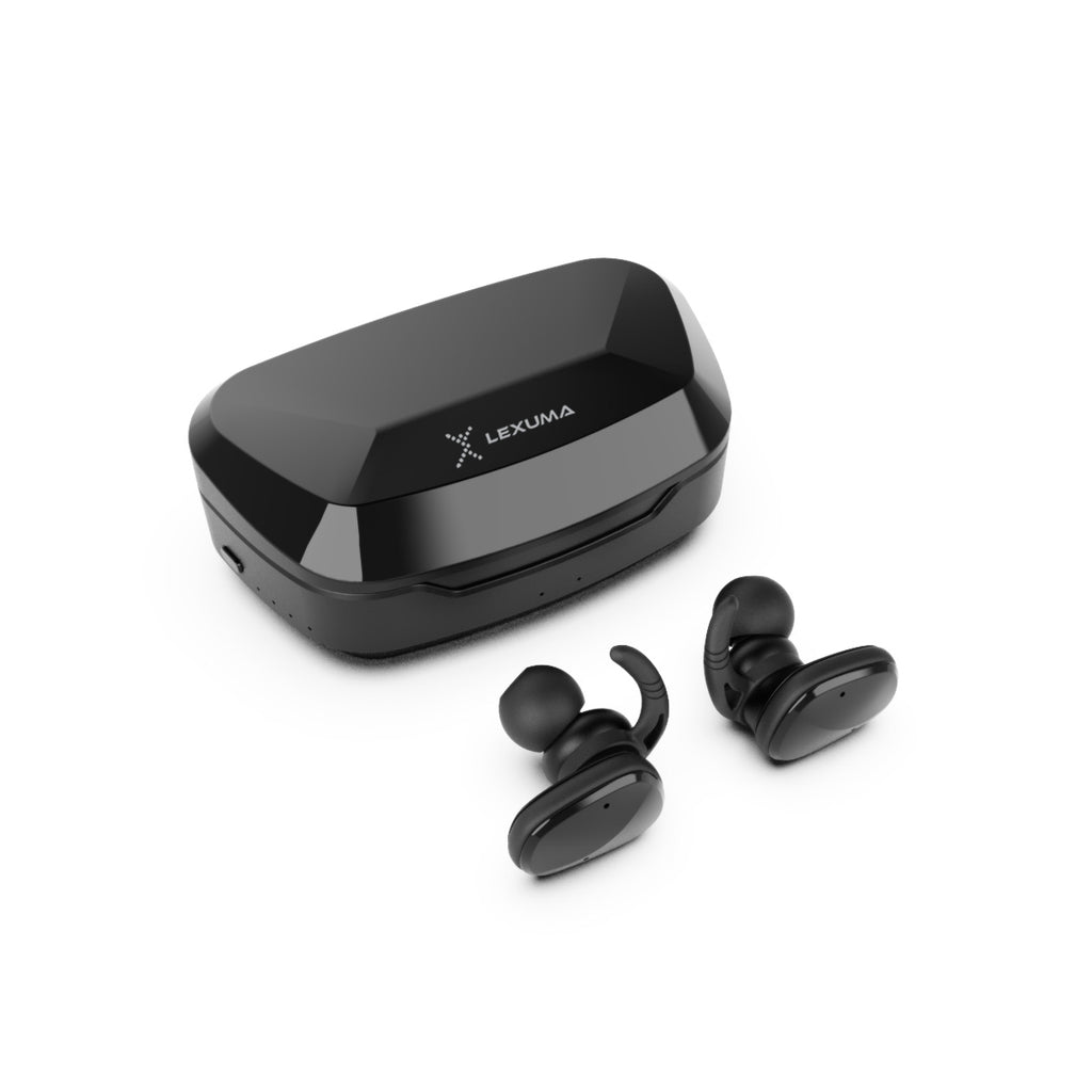 Lexuma XBUD2 True Wireless In-Ear Bluetooth IP56 Sports Earbuds [With  Charging Case]