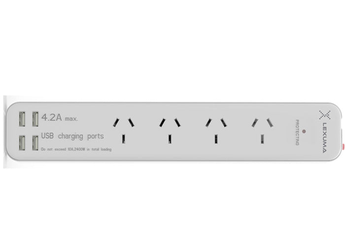 Lexuma XStrip:  AU Surge Protected USB Power Strip with 4A output