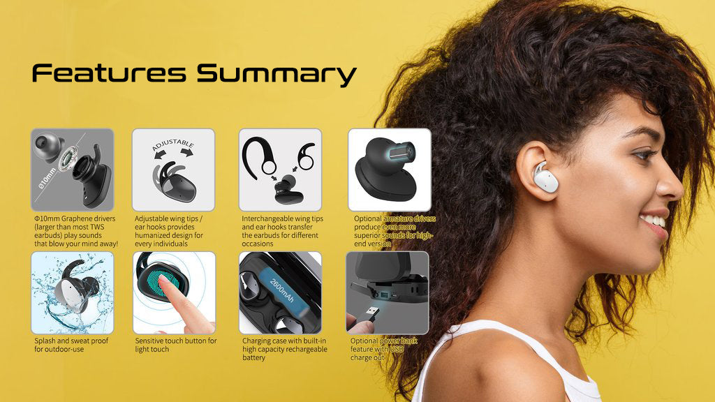 lexuma wireless earbuds true wireless bluetooth earphones best bluetooth headset wireless headphones features summary