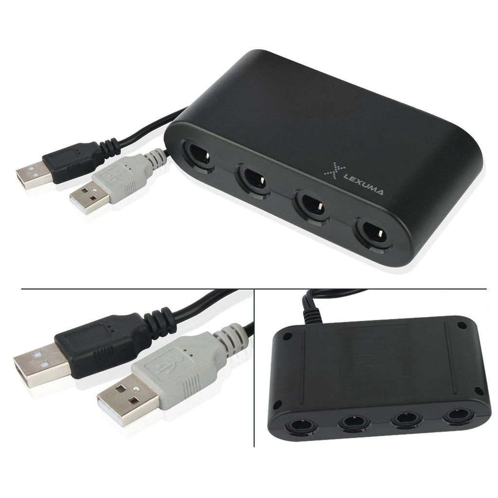 Gamecube Adapter Lexuma GameCube Controller Adapter for Switch, Wii U, PC