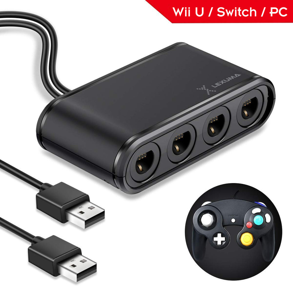 inercia cayó Elevado GameCube Controller Adapter for Wii U, Nintendo Switch and PC USB – Lexuma